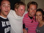 Thomas, Kai, Daniel and Annetta pregaming