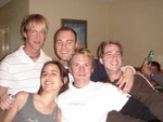 the crowd before going out